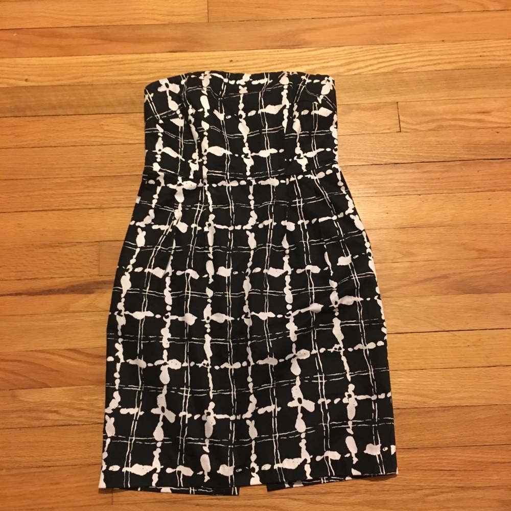 Express, strapless cocktail dress with pockets